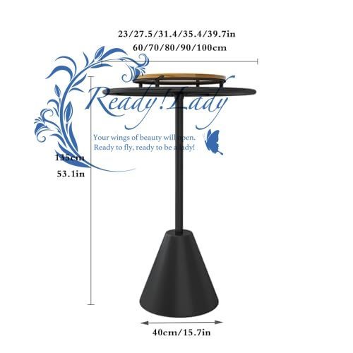 ハンガーラック 回転式 生地ロール収納ラック ブティック用回転式頑丈ラウンド洋服 フロアスタンド円形衣類スタンド 小売ディスプレイコスチュームコートまたは 80cm