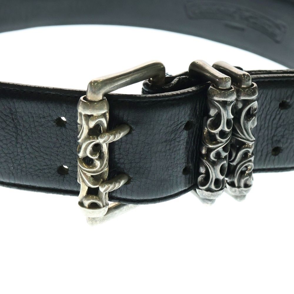 クロムハーツ BLT ROLLER2/ダブルピンスクロール レザーベルト32 CHROME HEARTS クロムハーツ（原本無） BLT ROLLER2 ケルティック