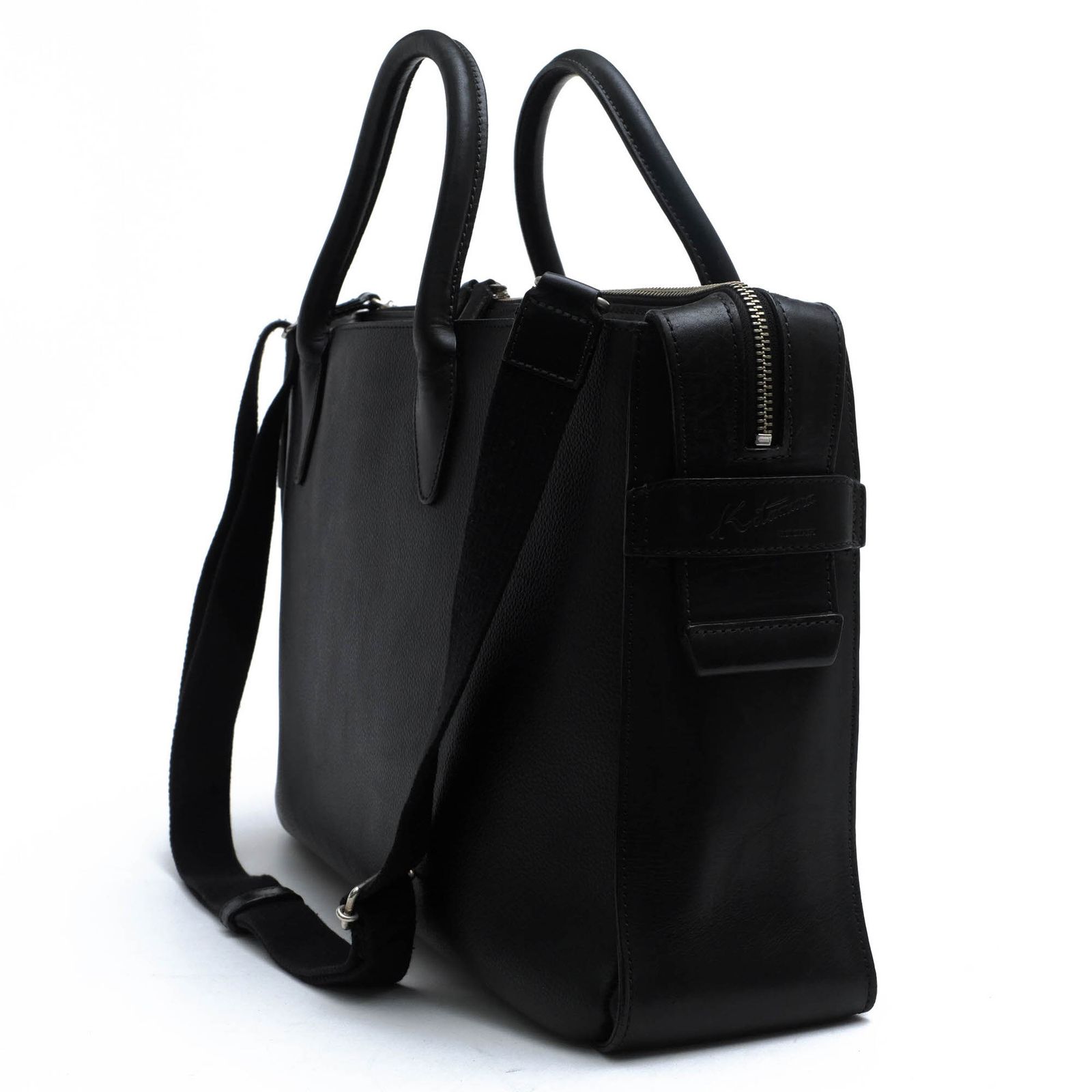 極美品 kitamura 2wayオールレザービジネスバッグ ブラック シボ革 極美品 kitamura 2wayオールレザービジネスバッグ ブラック シボ