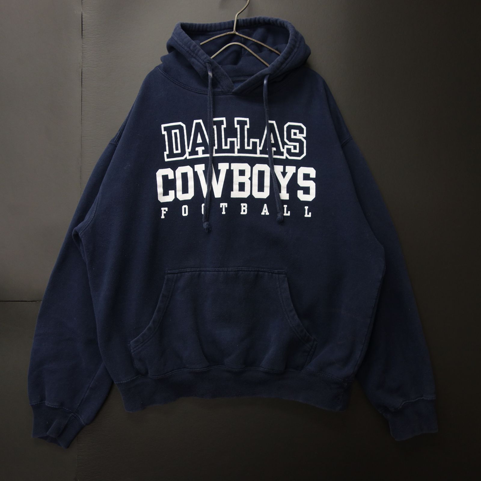 NFL ダラス・カウボーイズ パーカー XLサイズ グレー×ネイビー *