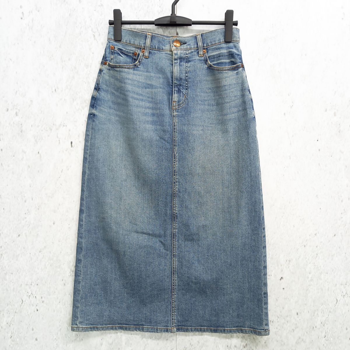 ★23区30サイズ★ ダークブルー デニム タイトスカート Oggi3月号掲載/新色追加/洗える】23区DENIM ストレッチ デニム