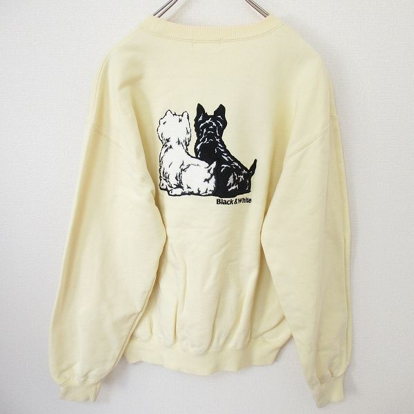 ブラック&ホワイト Black&White ロゴ刺繍 スウェット トレーナー