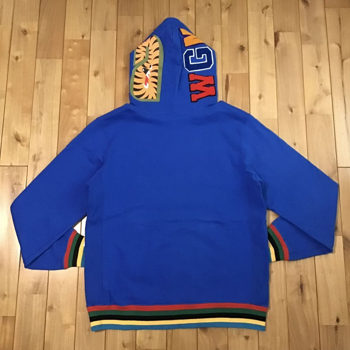 ☆XL☆ プルオーバー シャーク パーカー ブルー a bathing ape