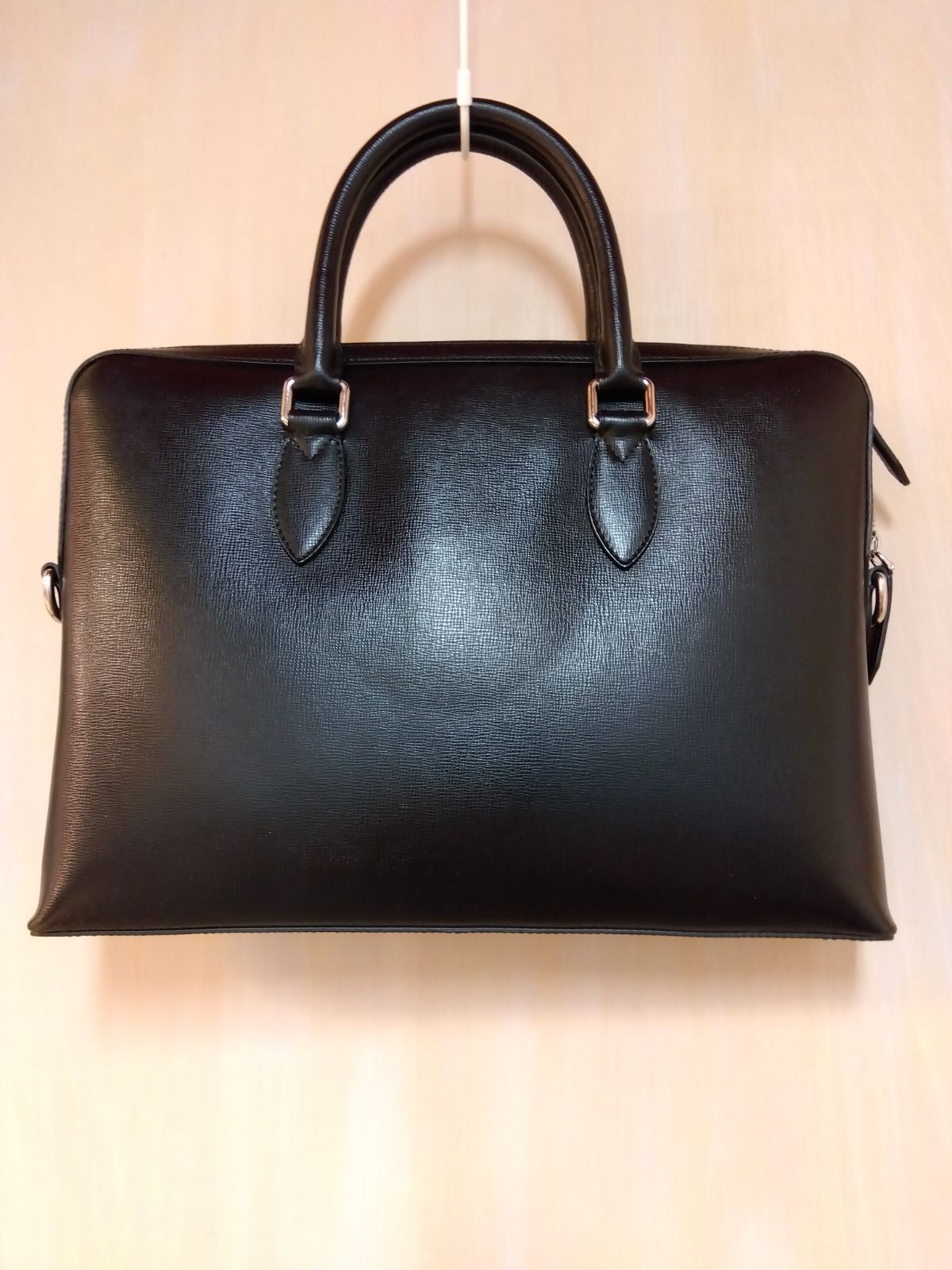 美品】BURBERRY ビジネスバッグ オールレザー サフィアーノ 黒