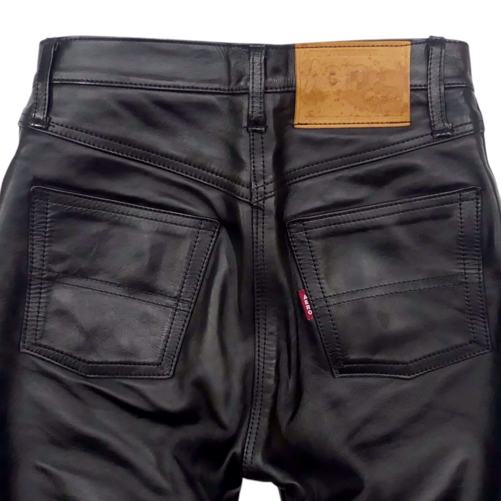 AERO LEATHER エアロレザー レザーパンツ W31 馬革 メンズ 黒