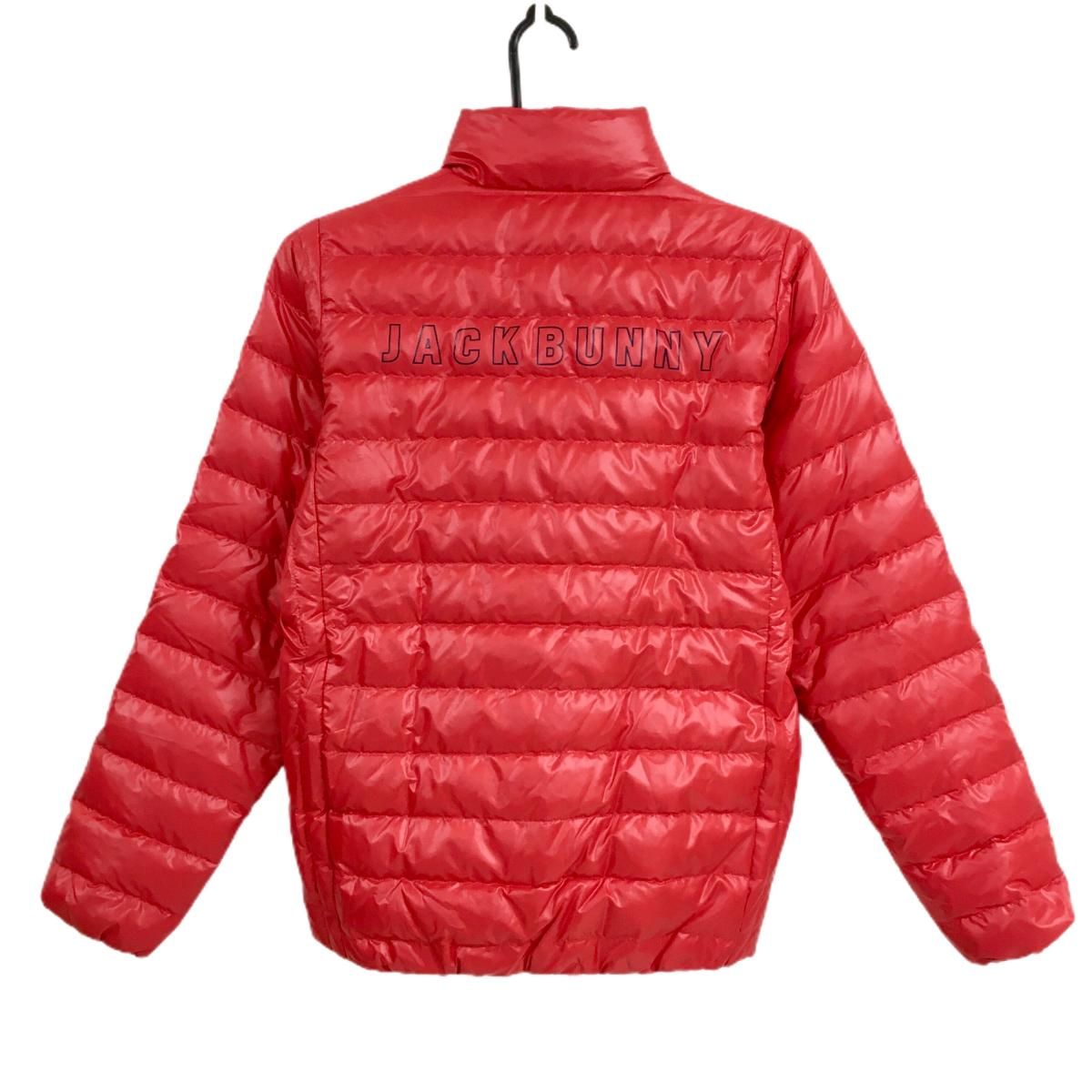 美品】ジャックバニー ダウンジャケット レッド バックロゴ レディース