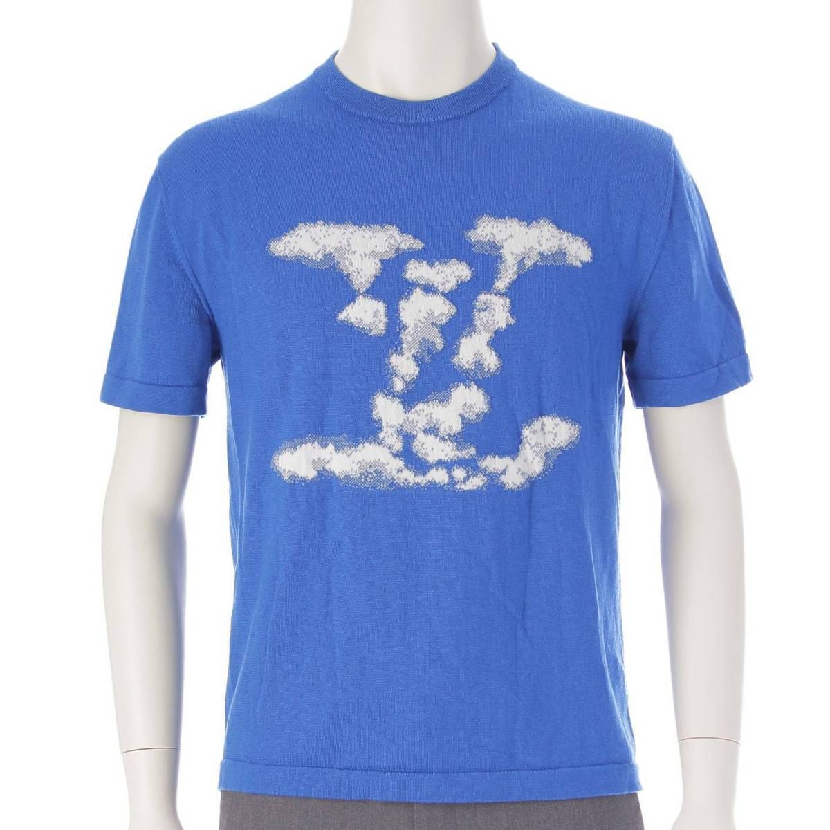 ルイヴィトン メンズ 20AW LVクラウズ 半袖ジャガードニットTシャツ
