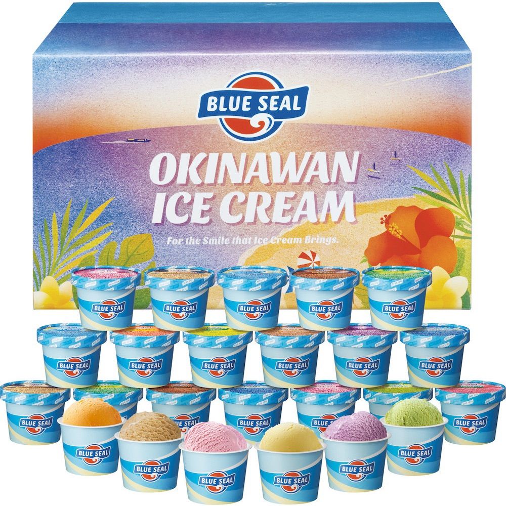 沖縄 人気 ブルーシールアイス BLUE SEAL ICE CREAM 24個入り（冷凍便）