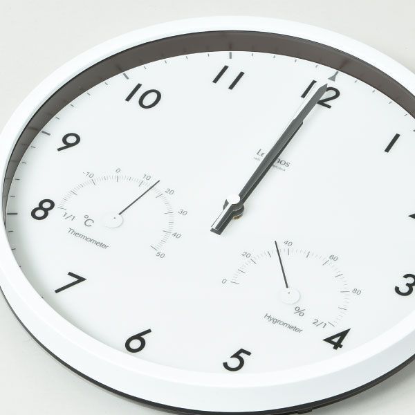 美品 レムノス カンパーニュ 掛け時計 電波時計 ナチュラル 木目