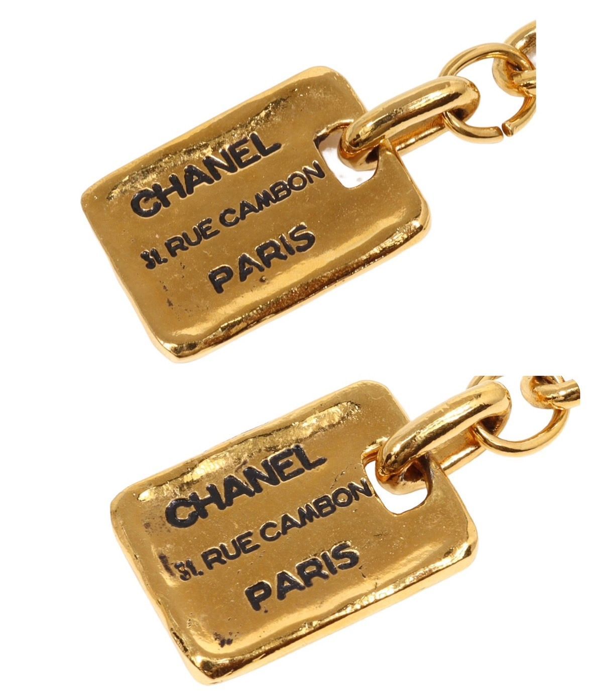 CHANEL シャネル ココマーク カンボン プレート ダブルチェーン