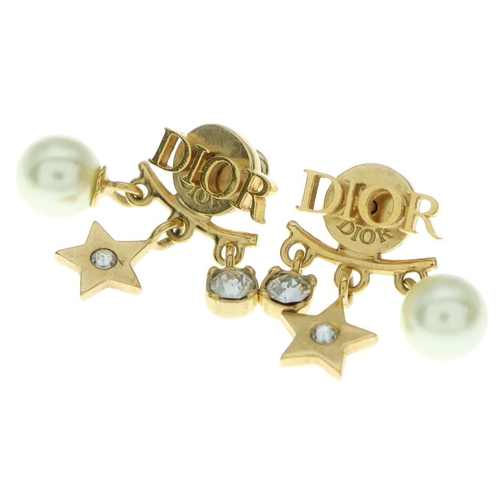 Christian Dior クリスチャンディオール ディオール レボリューション スター パール ロゴピアス イヤーアクセサリー ゴールド