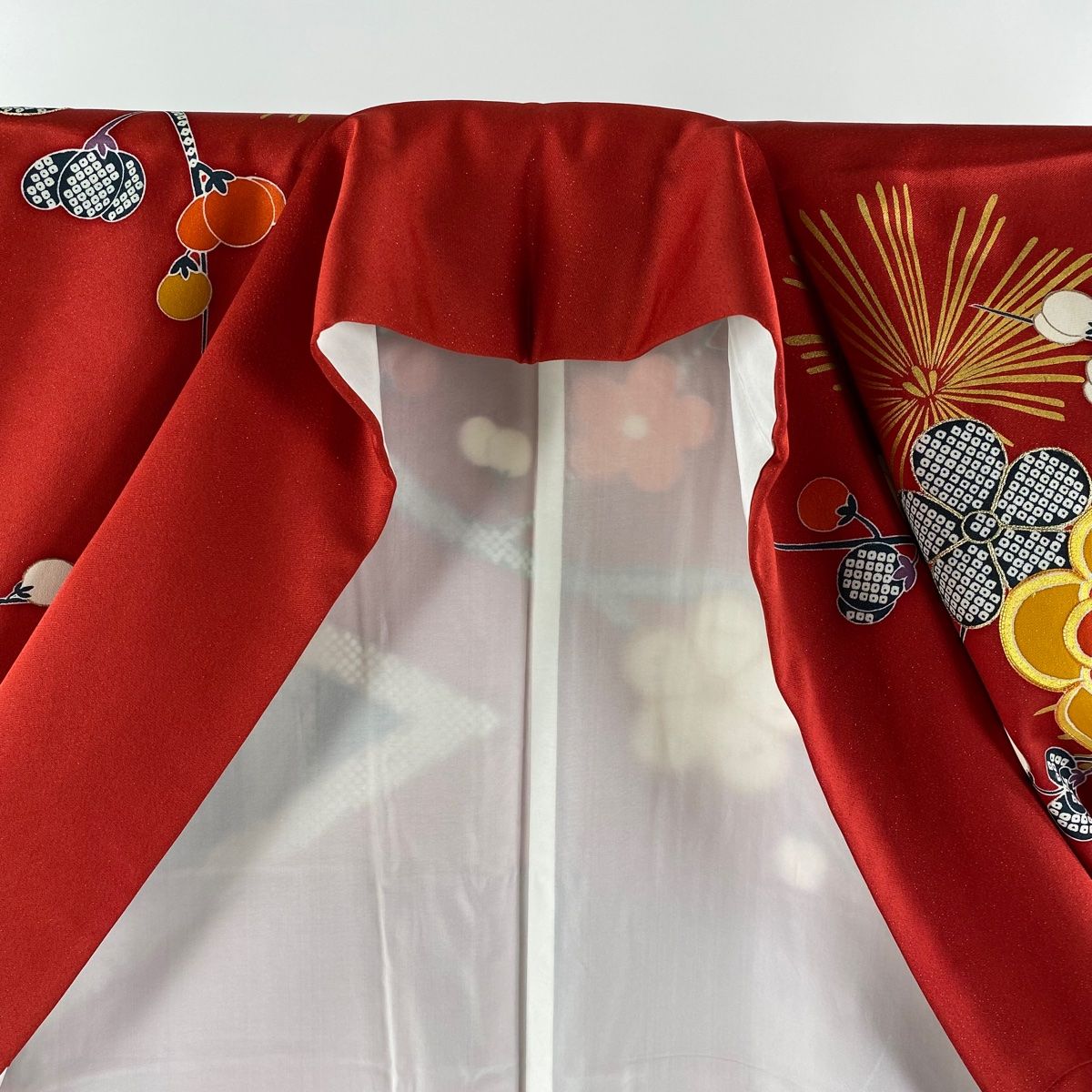 振袖 身丈162cm 裄丈64cm M 袷 千總 落款 松竹梅 青海波 銀通し