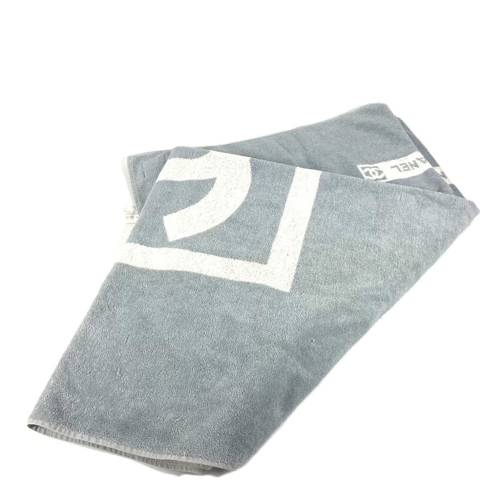 シャネル タオル コットン ホワイト ロゴ ココマーク カメリア ビーチ