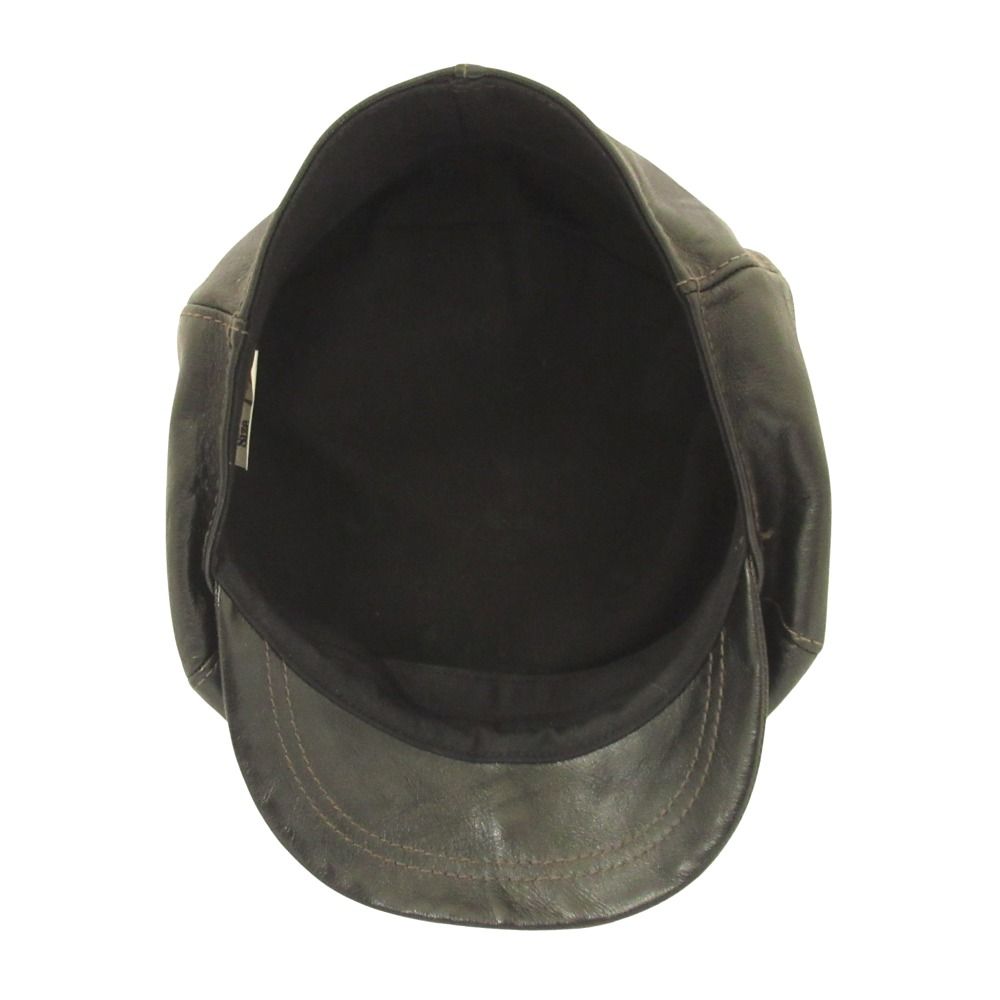McCOY SPORTS WEAR マッコイスポーツウェア NEWSBOY CAP レザー ニュースボーイキャップ キャスケット 帽子 7.5 黒 ブラック メンズ 古着