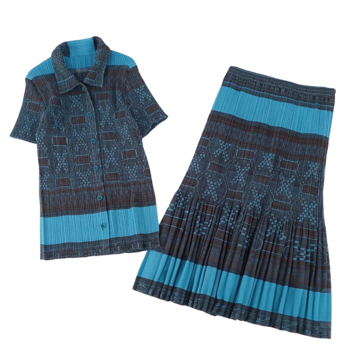 極美品 プリーツプリーズ イッセイミヤケ PLEATS PLEASE セットアッ 極 