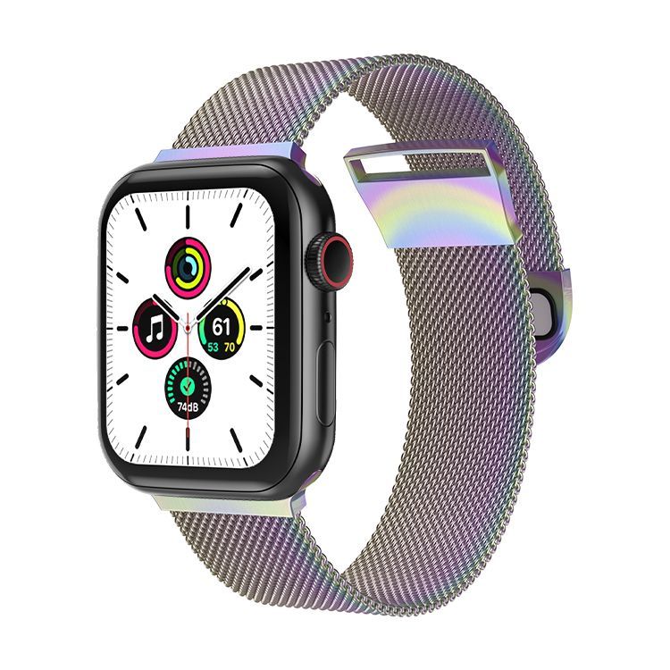 有名ブランド アップルウォッチ バンド 白色×虹色 38 40mm Apple Watch