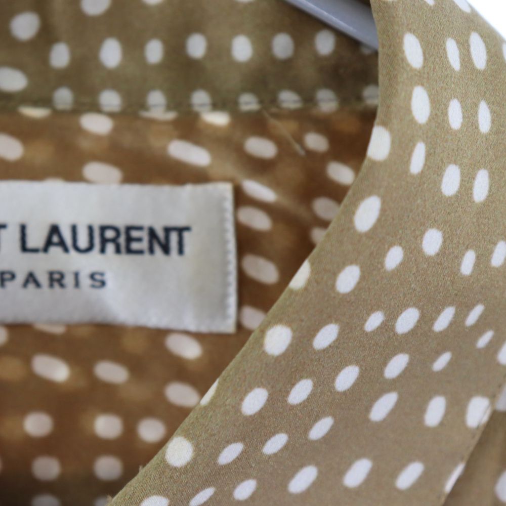 SAINT LAURENT PARIS (サンローランパリ) ポルカドット柄 シルク長袖 