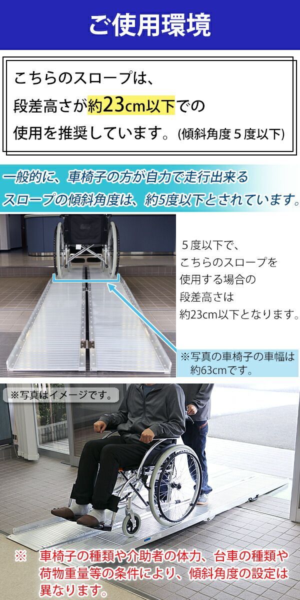 アルミスロープ スロープ長さ約274.5cm 幅約72.5cm 耐荷重約270kg 工事 
