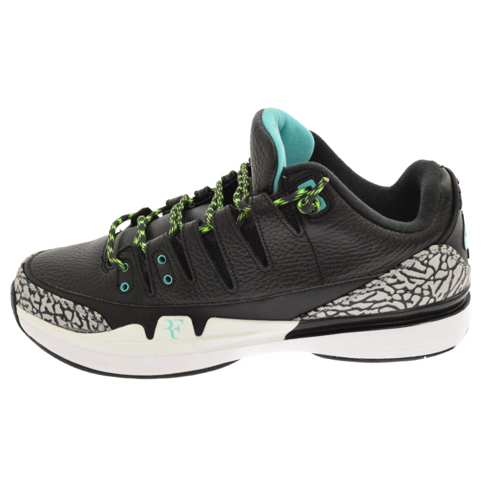 NIKE (ナイキ) ×atmos ZOOM VAPOR RF X AJ3 Jade 709998-031 アトモス ズームヴェイパー  ロジャー・フェデラー×エアジョーダン3 ジェイド ローカットスニーカー US10