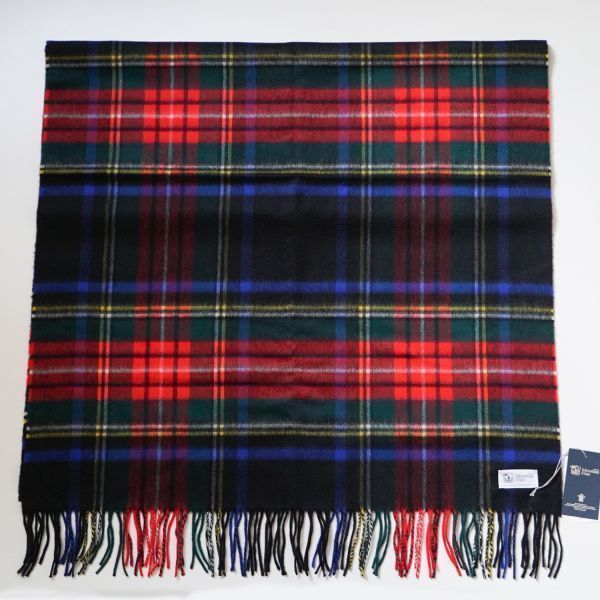JOHNSTONS 新品未使用 ブラック 大判ストール カシミア100