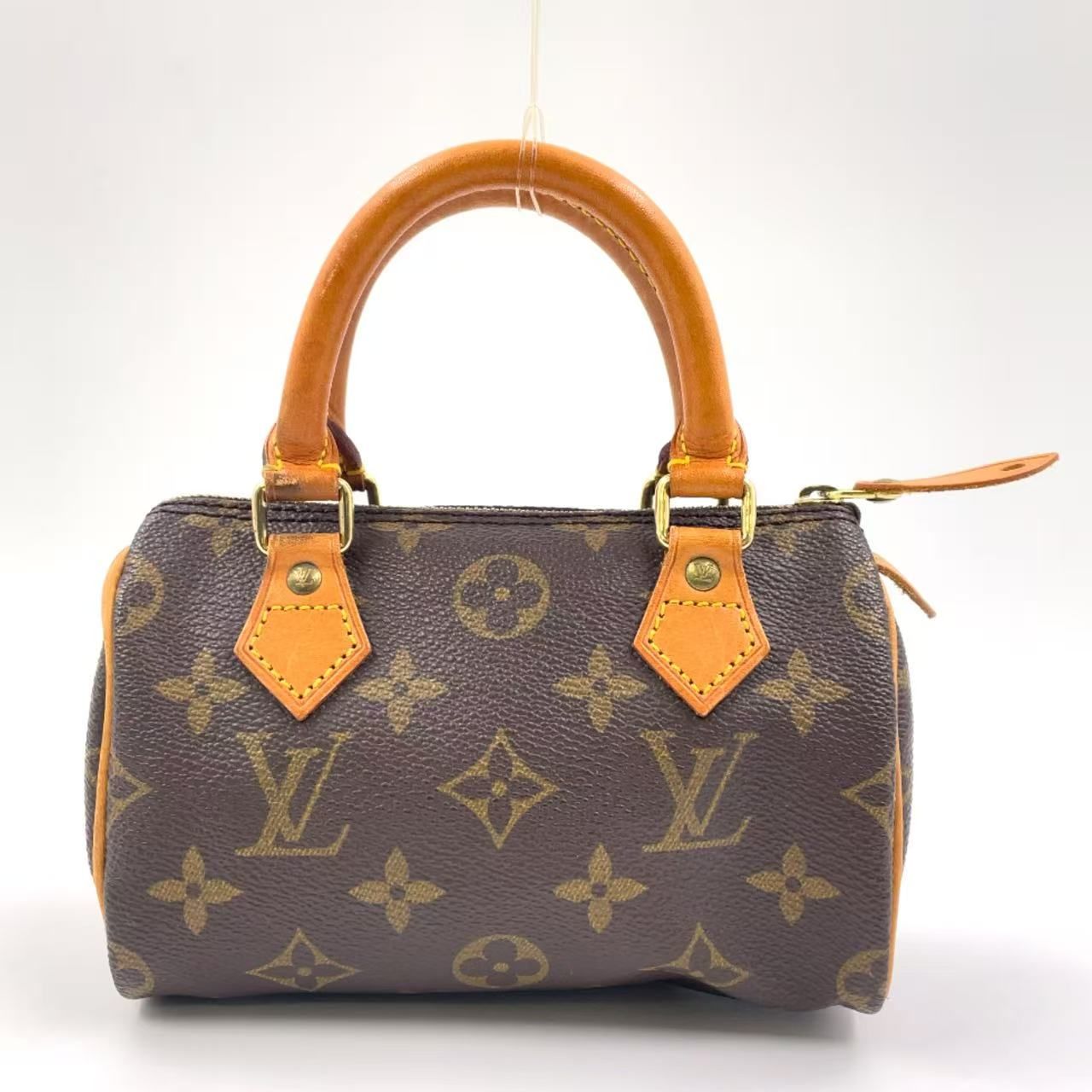 LOUIS VUITTON ミニスピーディ モノグラム モノグラム レザー×PVC ブラウン ハンドバッグ ゴールド M41534