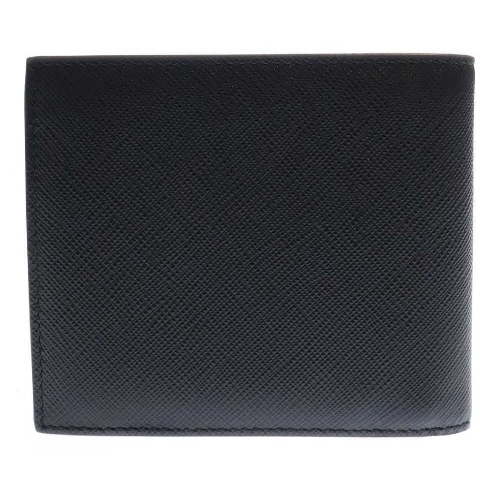 PRADA (プラダ) サフィアーノ 二つ折り財布 ブラック レザー 2M0738