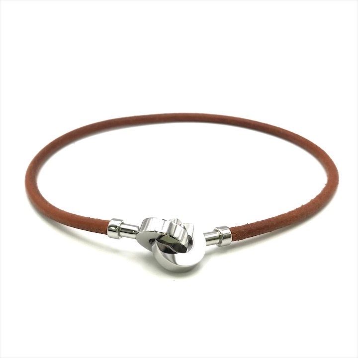 良品 HERMES エルメス レザー ランスロット チョーカー