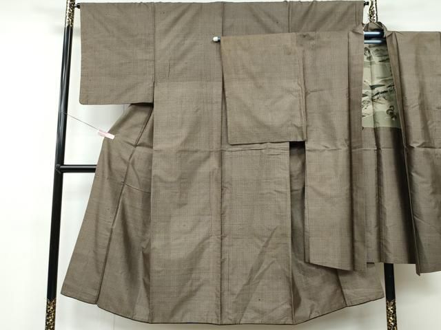 平和屋着物●男性 本場大島紬 アンサンブル 吉祥文 正絹 CAAR8124vf