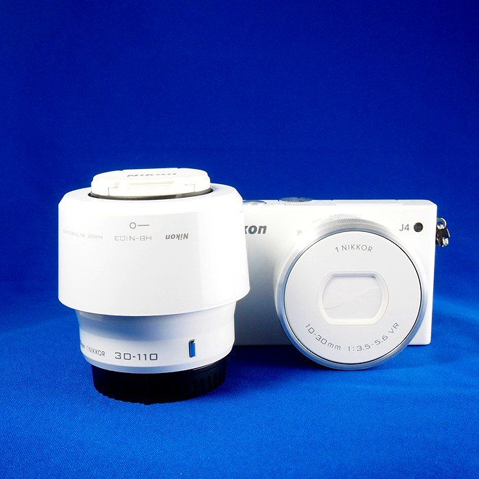 Nikon - 【中古】(ニコン) Nikon ニコン1 J4 Wズーム ホワイト(10-30/30-110) 中古】(ニコン) Nikon ニコン1 J4 Wズーム ホワイト(10-30/30