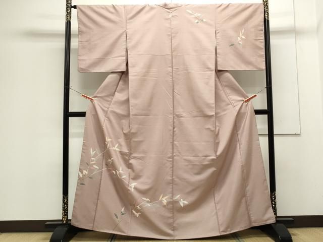 平和屋着物○本加賀友禅作家 成竹登茂男 訪問着 白山紬 枝木の実 正絹  