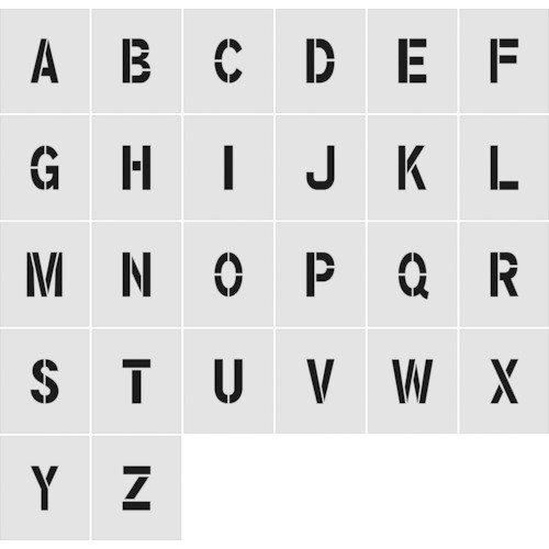 アイマーク ステンシル A～Z 単位 文字サイズ 8186145