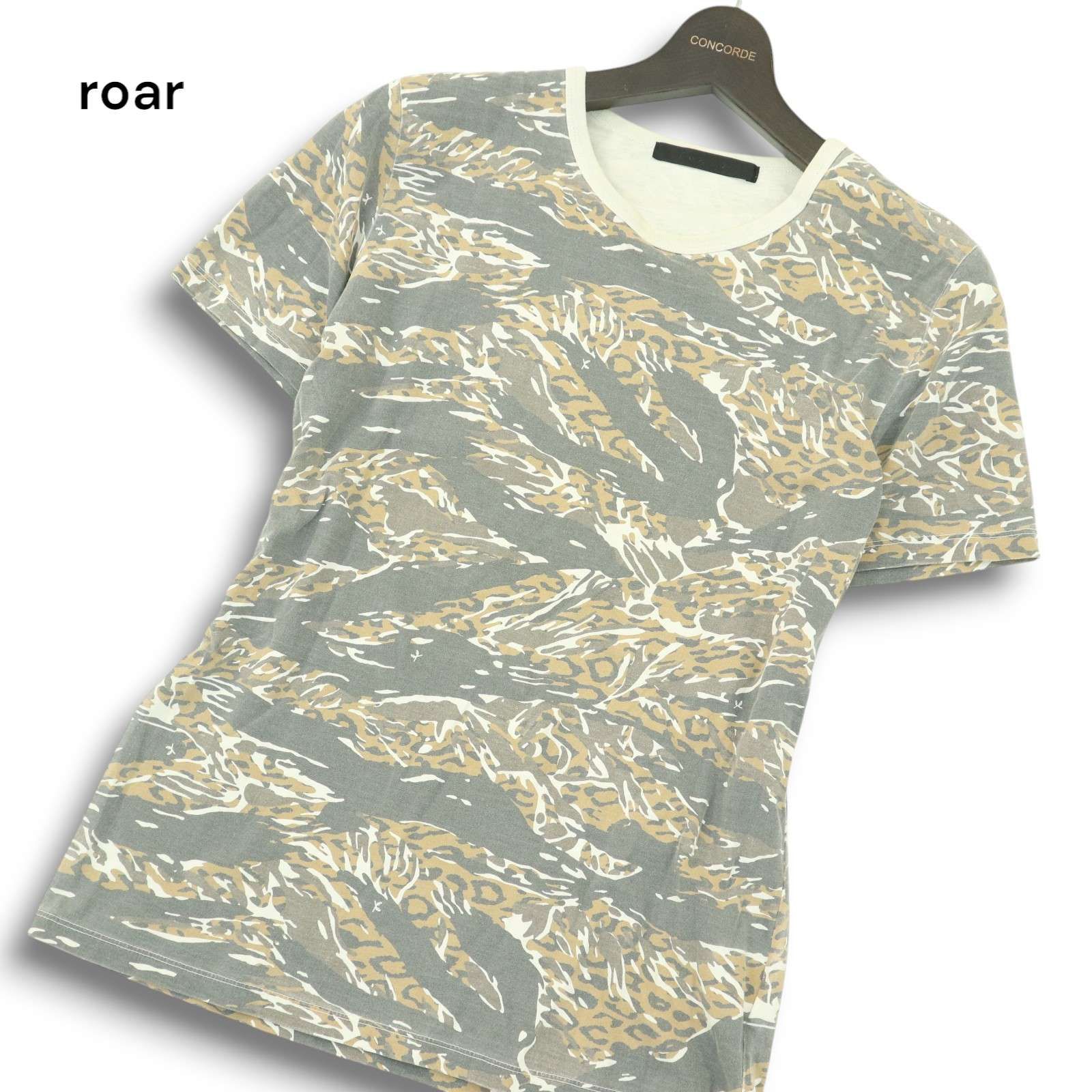 roar ロアー　ウルフ×二丁拳銃　七分袖カットソー roar - ROAR(ロアー) 2丁拳銃 スワロフスキー カットソーの通販