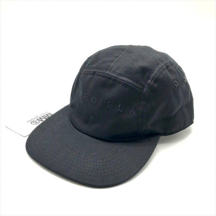 ♥ Maison Margiela メゾン マルジェラ MM6 ベースボール キャップ 帽子 ロゴ ブラック コットン メンズ レディース k6481
