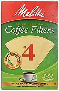 Melitta円錐コーヒーフィルタ ナチュラルブラウン 4? 100?Count 600 Count Pack Of 6 filtters-600