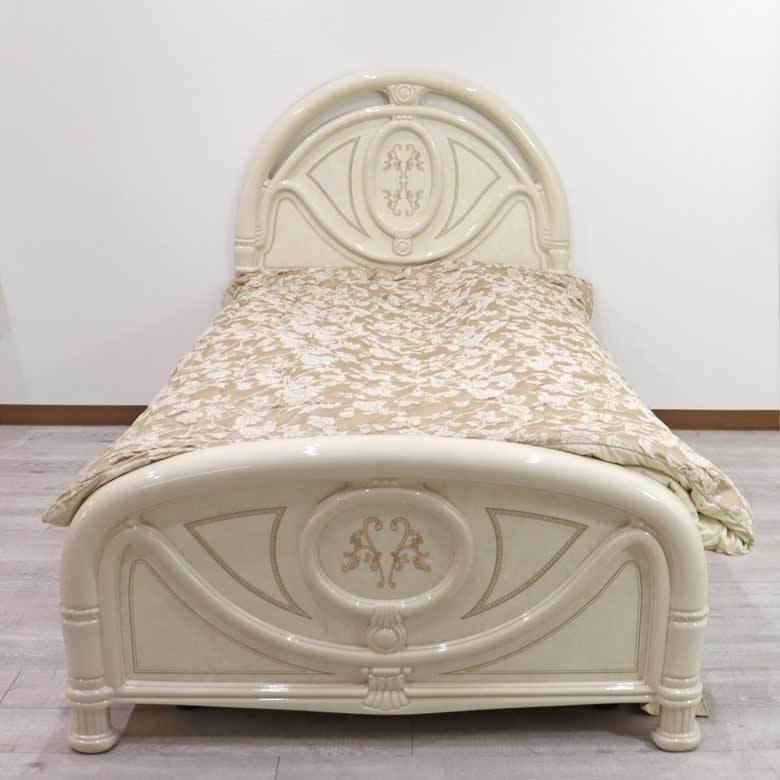 サルタレッリ フローレンス シングルベッドフレーム アイボリー