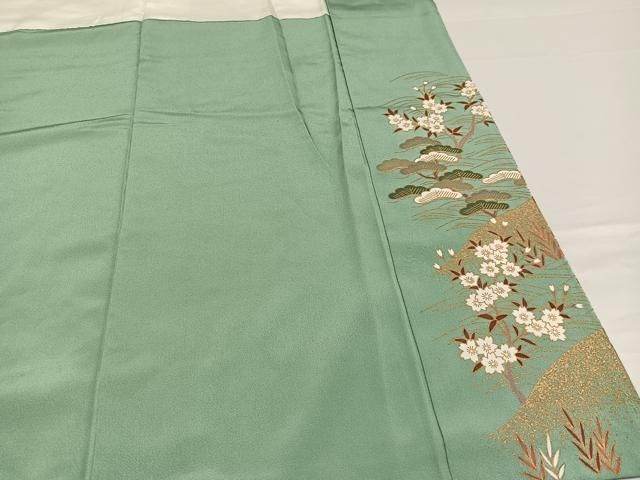 平和屋着物○訪問着 駒刺繍 枝桜 暈し染め 金彩 鈴乃屋扱い