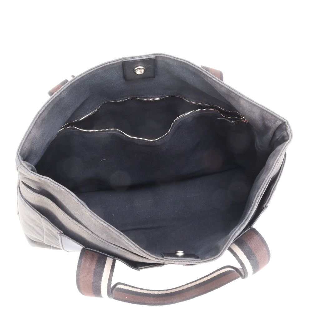 エルメス トロカホリゾンタル MM レザー キャンバス トート バッグ