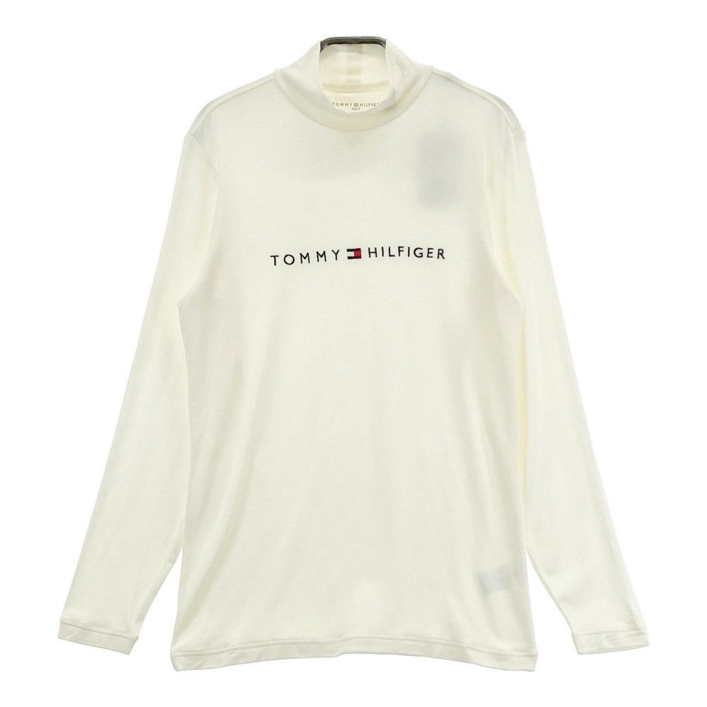 サイズ：L TOMMY HILFIGER GOLF トミー ヒルフィガーゴルフ  ハイネック 長袖Tシャツ  ホワイト系 [240101314740]# ゴルフウェア メンズ ストスト