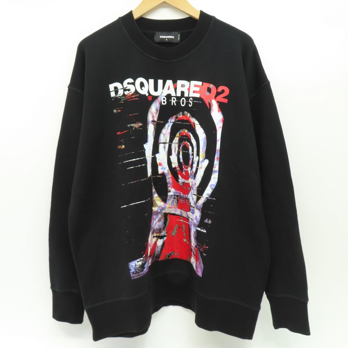 DSQUARED2 ディースクエアード BROS Black Red Print Cotton