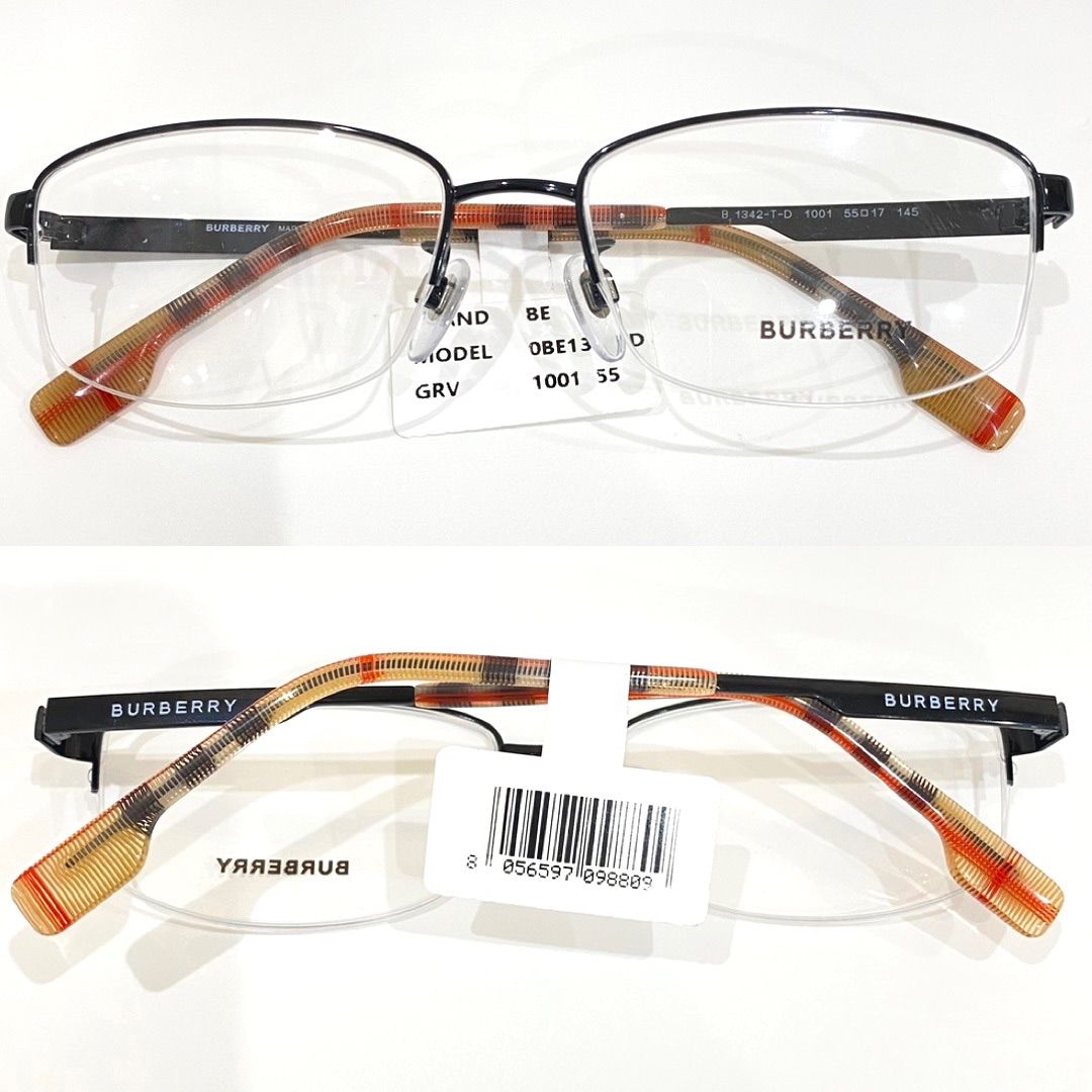 新品未使用】バーバリー BURBERRY メガネ 眼鏡 アイウェア B 1342-T-D 
