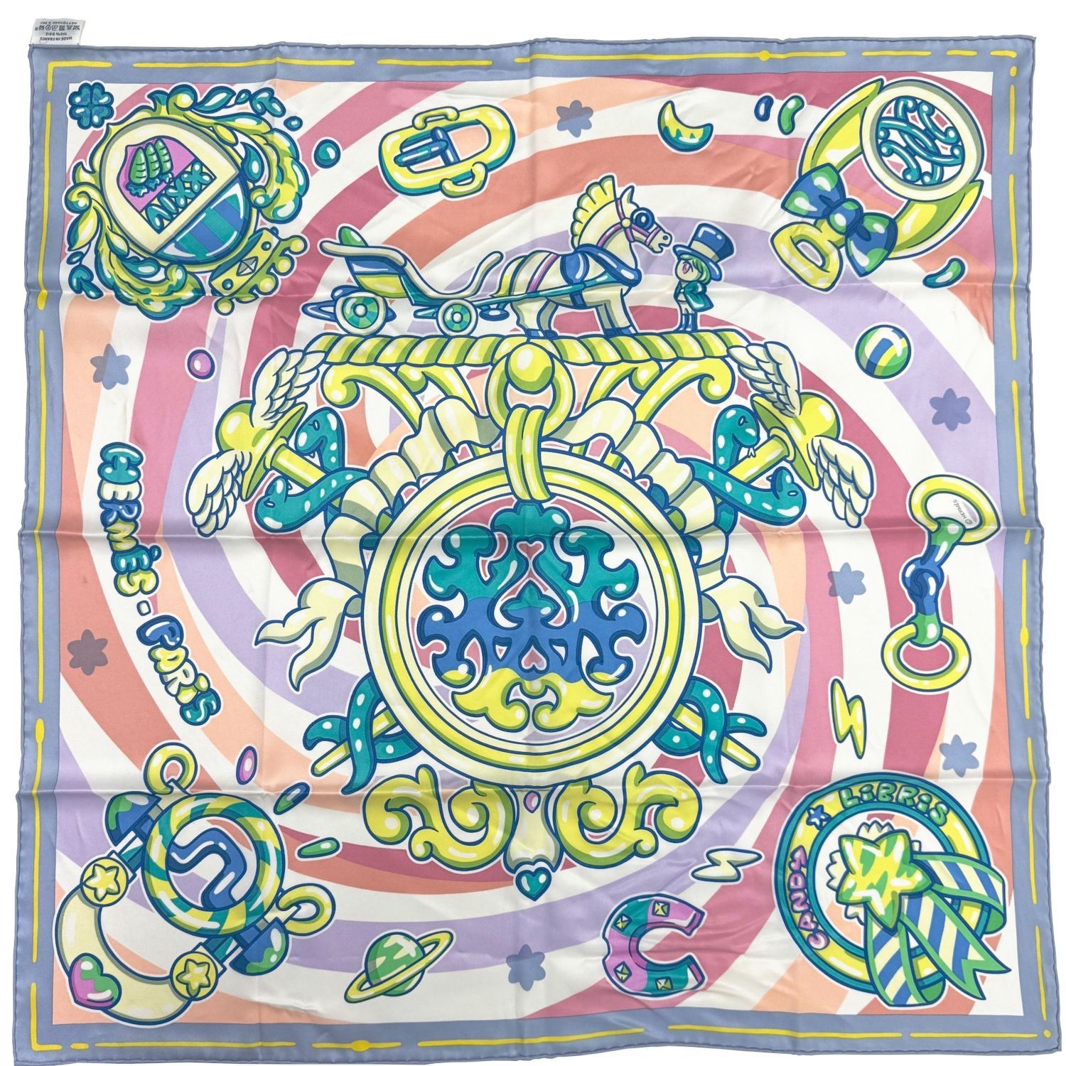 中古】HERMES エルメス カレ70 キャンディーリブリス Candy