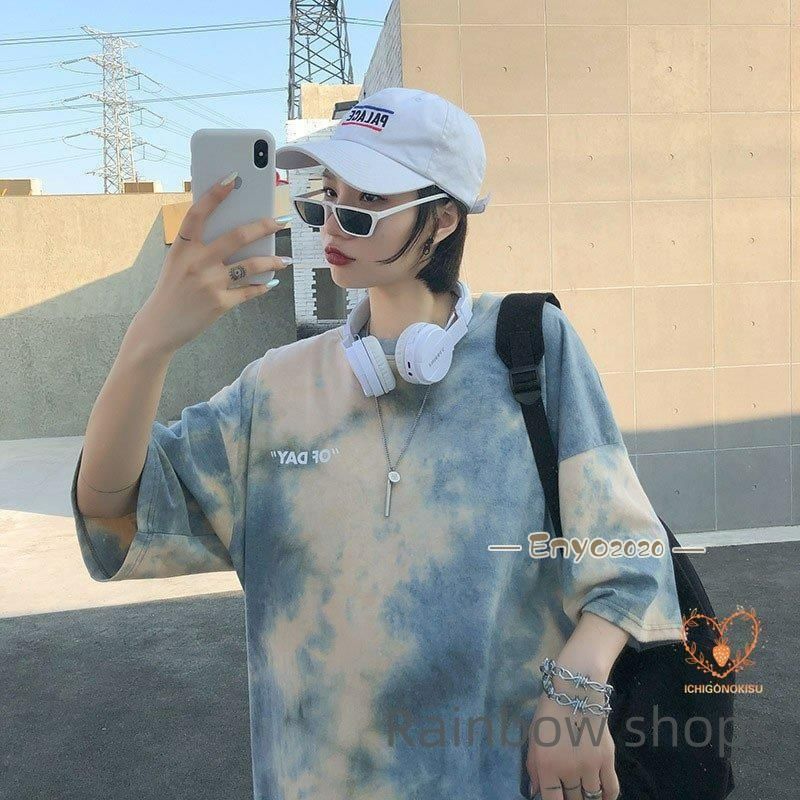新品未使用】Tシャツ レディース タイダイ柄 半袖 夏 ゆるい