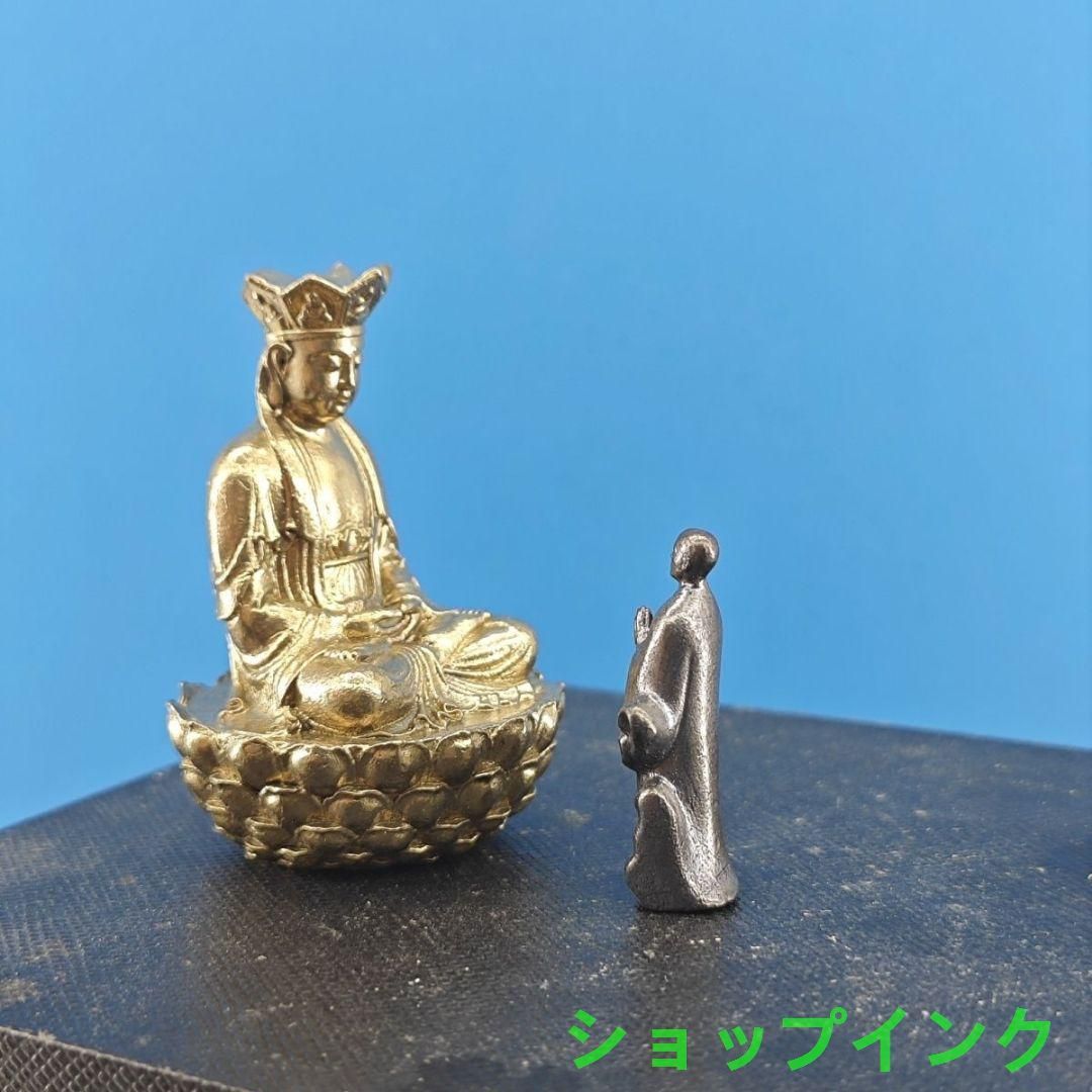 銅細工 仏像 彫刻 箱包 装飾品 工芸品 美術品 置物 銅細工 阿弥陀仏像 密教三宝仏 小仏像 装飾品 工芸品 美術品