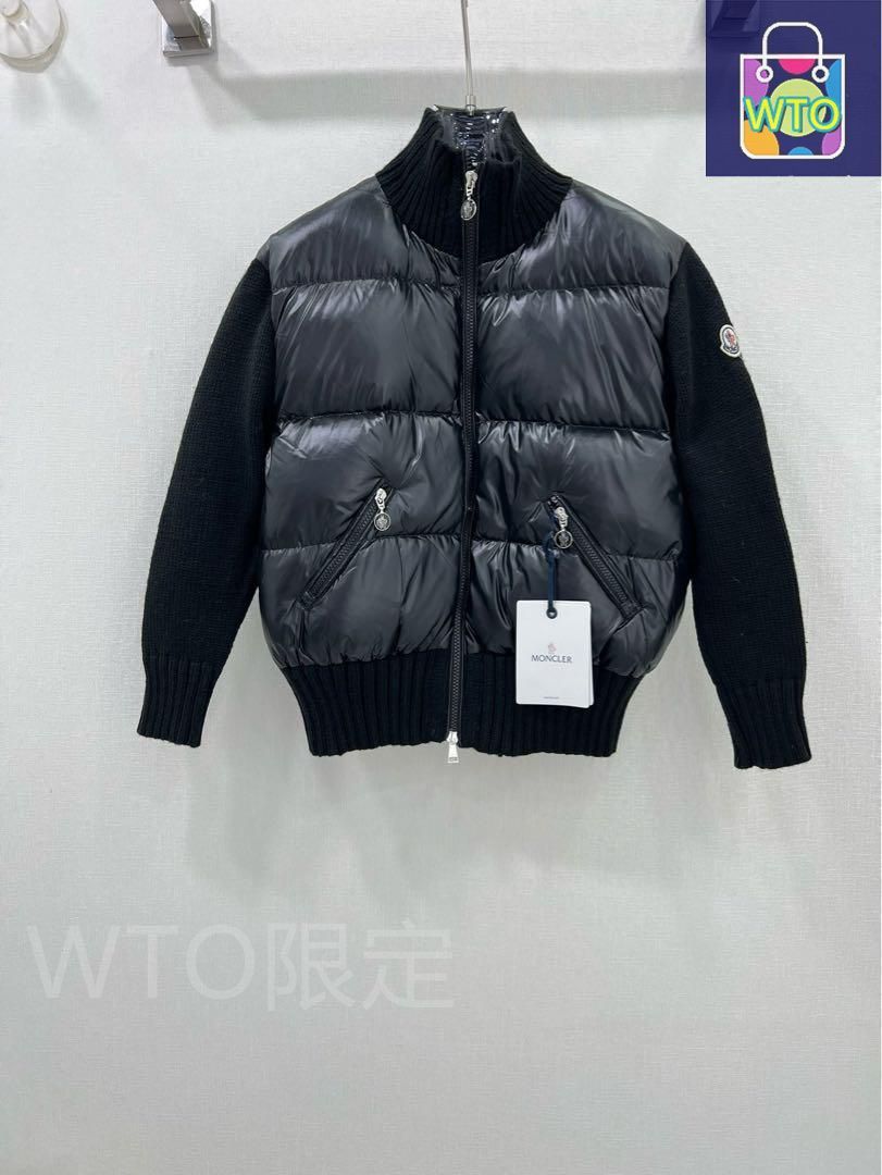 Moncler 黒 ダウンジャケット リブ編みハイネック｜本日限定特価