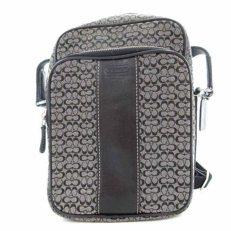 コーチ　ショルダーバッグ　シグネチャー　ブラック×グレー　4274 コーチ COACH ショルダーバッグ ミニシグネチャー キャンバス