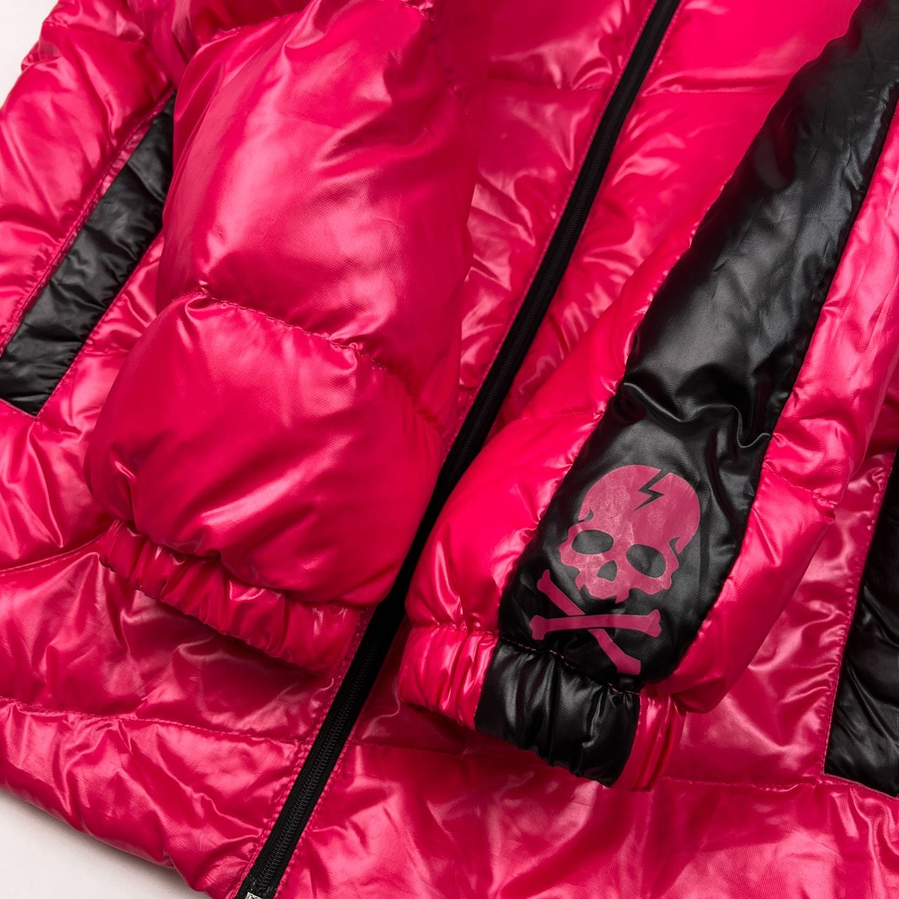 2WAY Dance With Dragon ダンスウィズドラゴン フード付き ダウンジャケット - ベスト 3 ピンク×ブラック メンズ