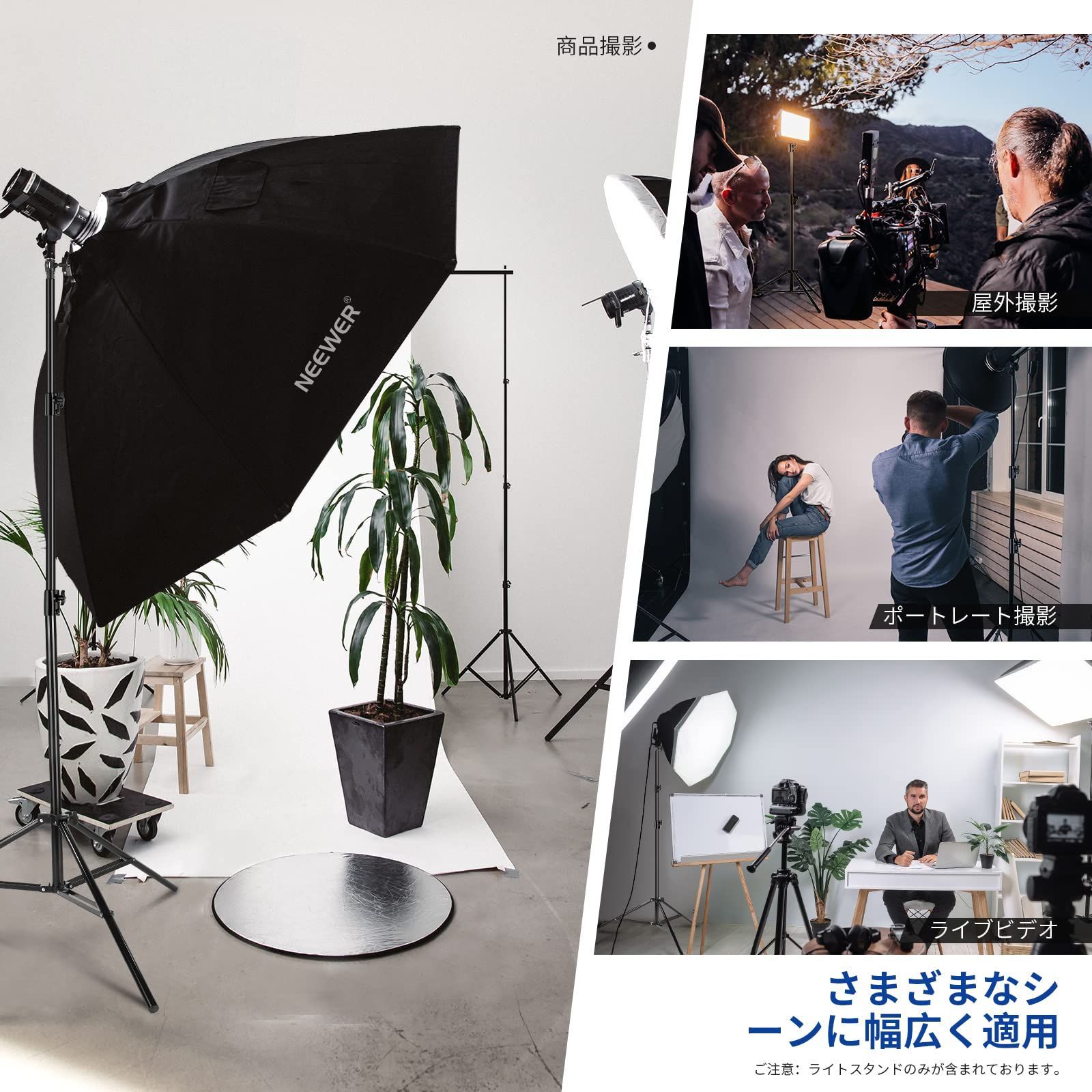 3ウェイ取り付けインターフェース＆金属製ロックノブ 最大荷重5.5lb|2.5kg