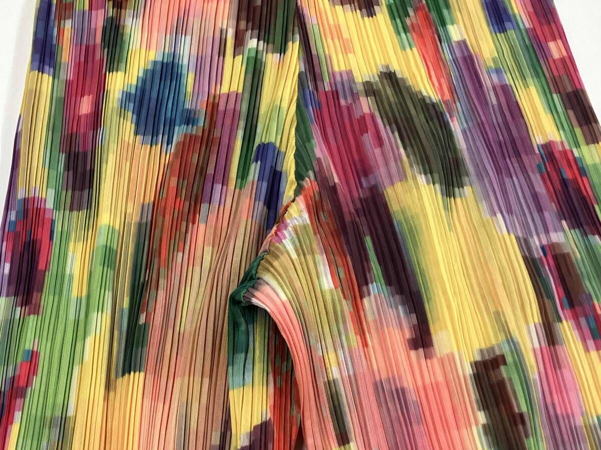 【希少】ISSEY MIYAKE 総柄 模様 マルチカラー パンツ 希少】ISSEY MIYAKE 総柄 模様 マルチカラー パンツ