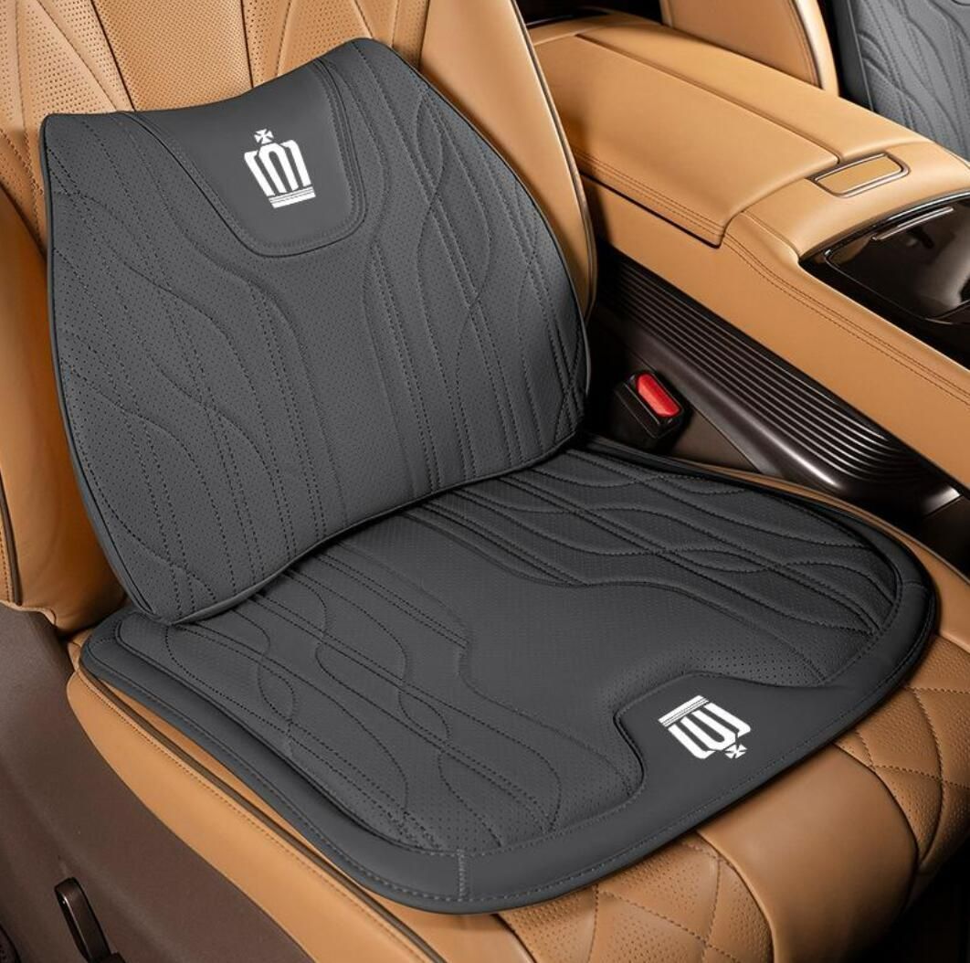 【新品未使用】トヨタ クラウン 高級 シートクッション 車用 シートカバー ナッパ レザー 腰当て 滑り止め 弾性 座布団1点+