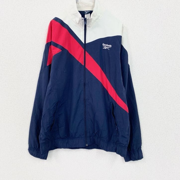 良品❗️【Reebok】リーボック フルジップジャージ ジャケット(2XL)紺色 フルジップジャケット / Woven FZ （ベクターネイビー） -Reebok